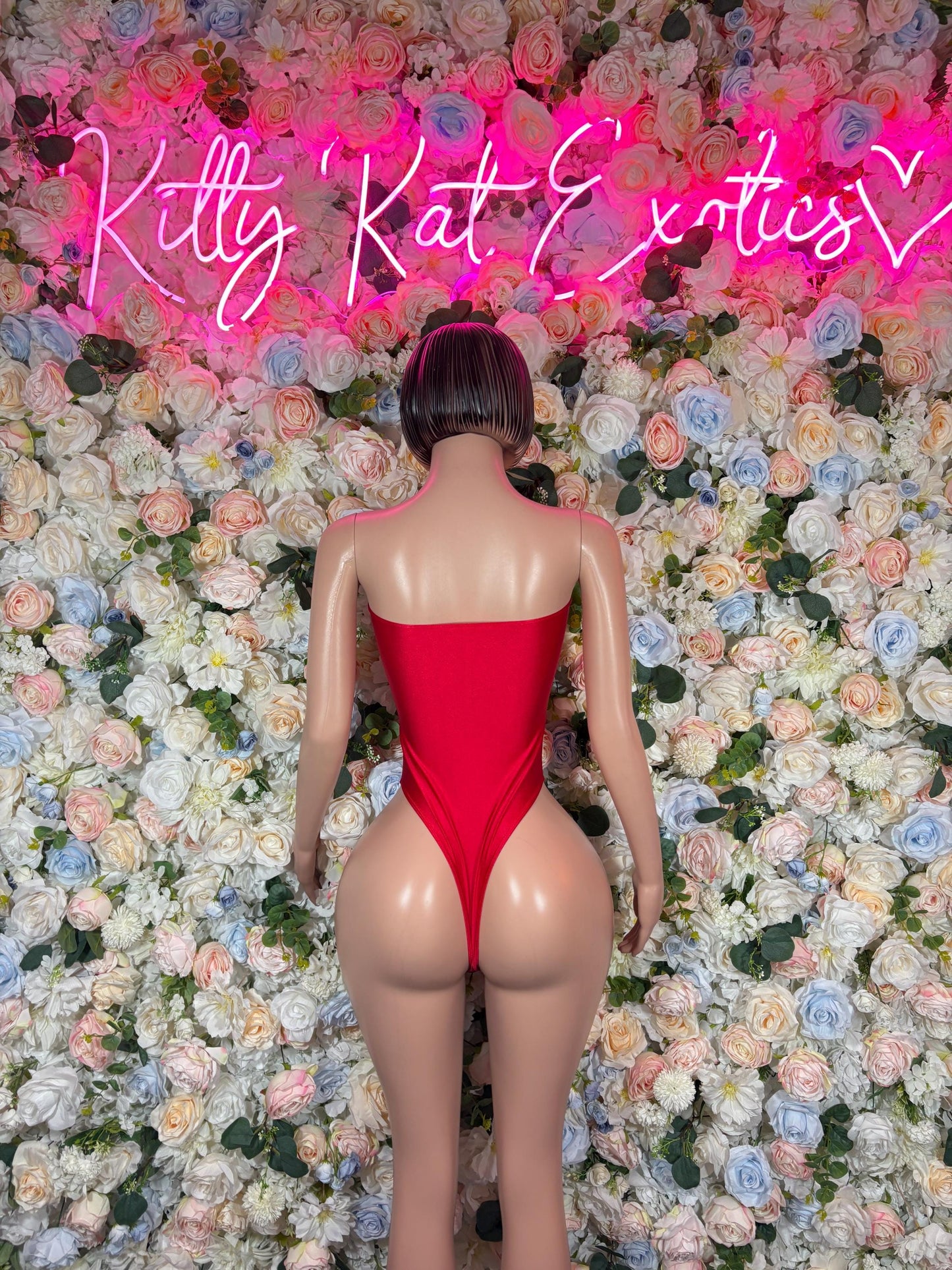 EDM Outfit Exotic Dancewear One Piece Red Bodysuit Festival wear Ravewear Sexy Dancewear