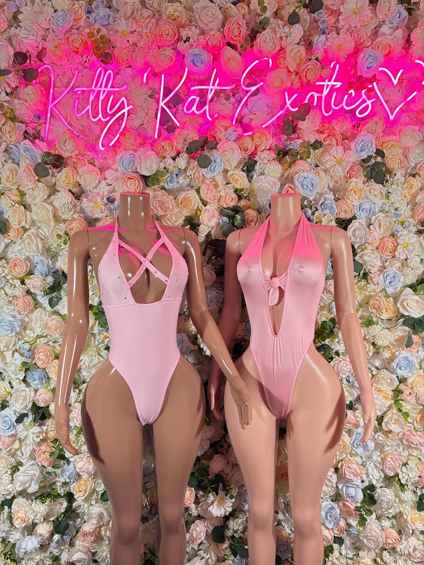 Rave Outfit One-Piece Baby Pink Bodysuit   Bartender  | Exotic Dancewear Festival wear