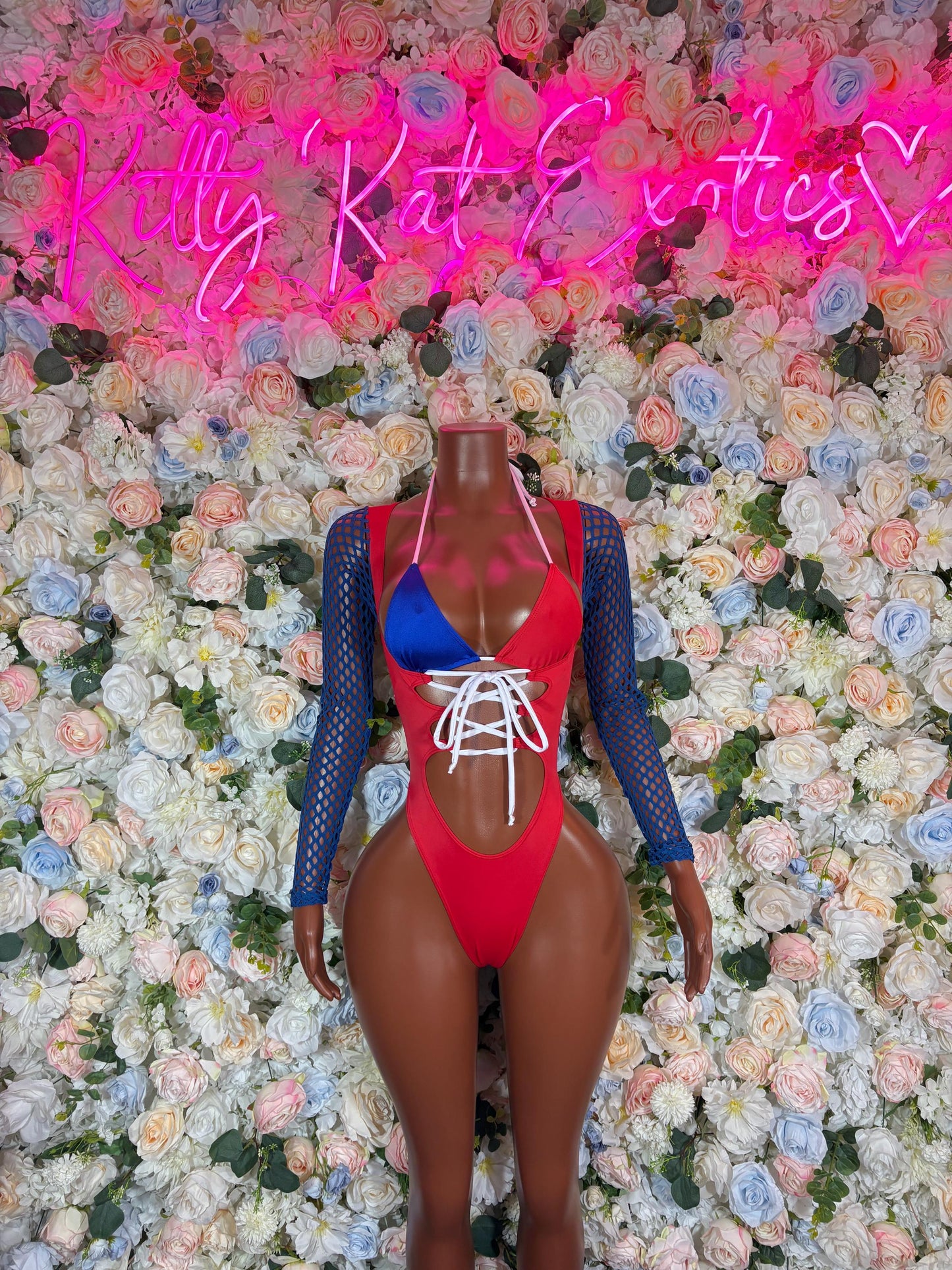 Labor Day USA Flag Outfit - Bottlegirl Bodysuit Bartender  Patriotic Swimsuit for Beach, Pool Parties, or Summer Fun