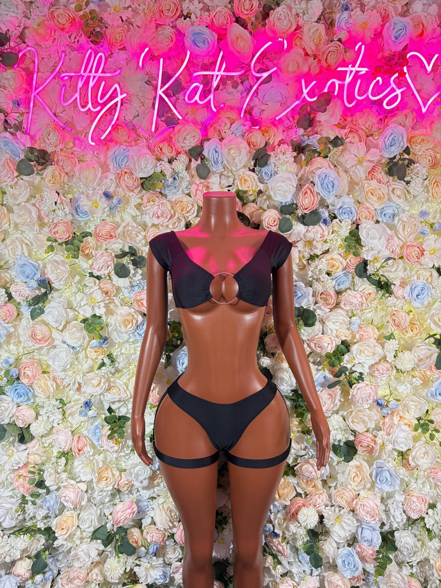 Bartender Exotic Dancewear Two-Piece Black   Stunning  Outfit for Parties, Night Out, or Special Occasions Fashion Bottlegirl