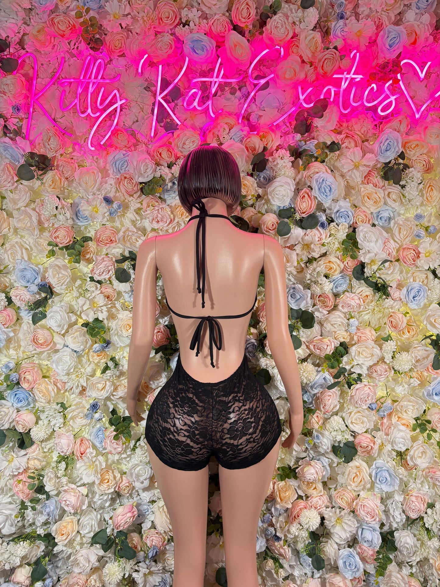 Bartender Exotic Dancewear One-Piece Black  Lace  Stunning  Outfit for Parties, Night Out, or Special Occasions Fashion Bottlegirl