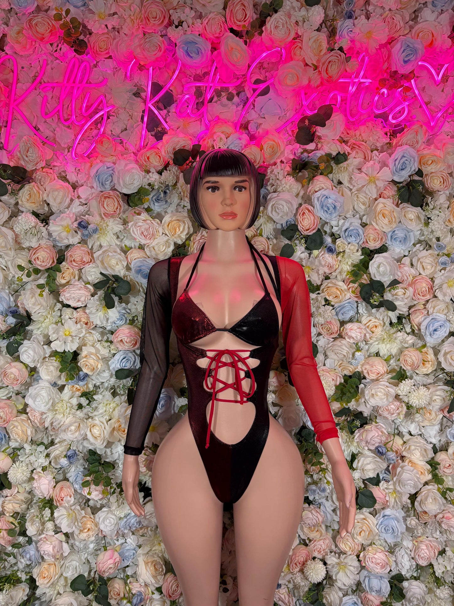 Bottlegirl Harley Quinn Bodysuit Costume With Womens Rave Outfit, Bottle Girl Bartender Cosplay