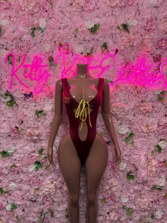 Bottlegirl Custom Football-Inspired Washington Team Bartender Bodysuit Costume