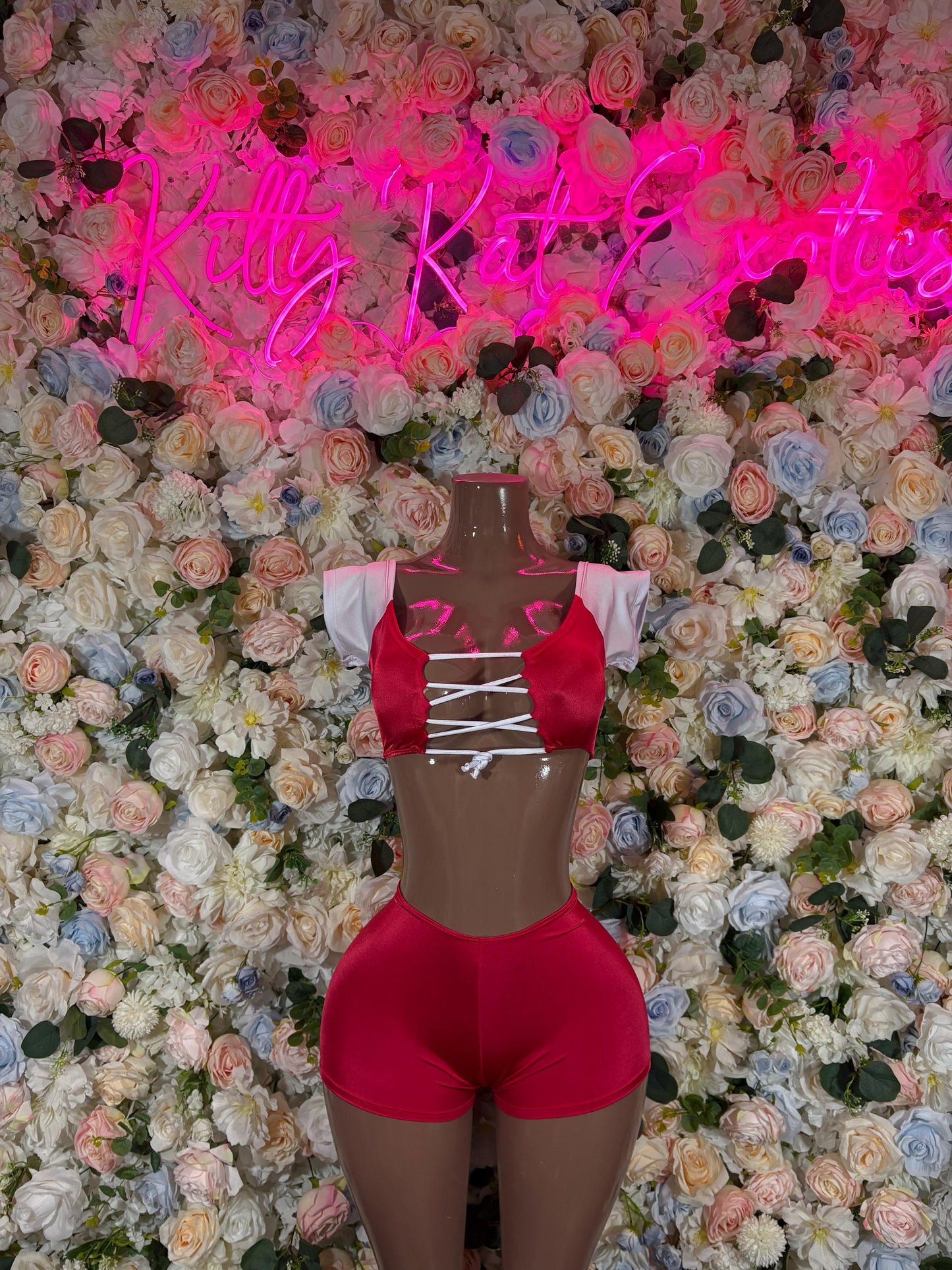 Bottlegirl Football-Inspired Kansas City Team Bartender Bodysuit Costume