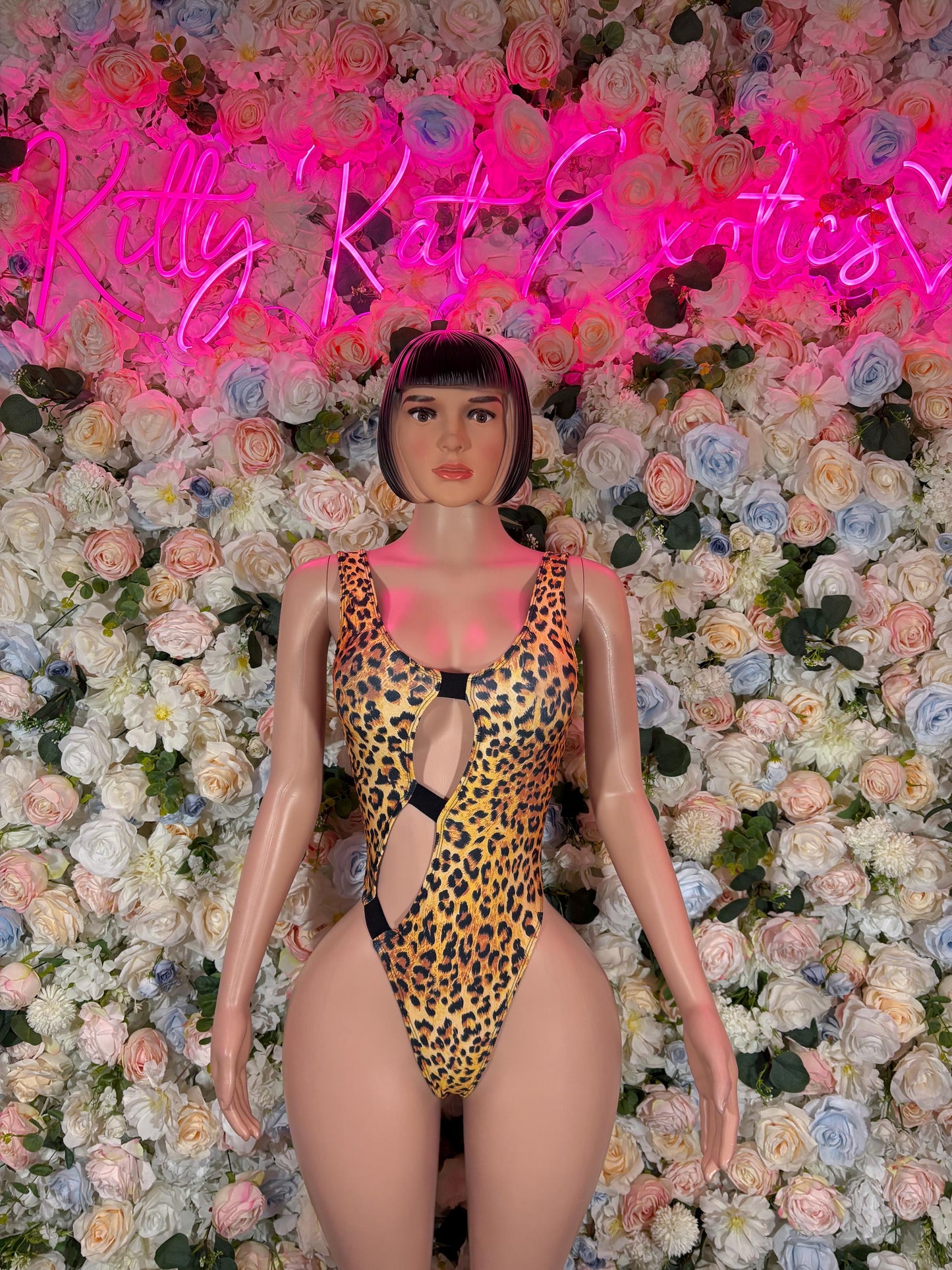 Festival Clothing One Piece Leopard Bodysuit  Sexy Rave Outfit for Parties Animal Print Clubwear Exotic Dancewear