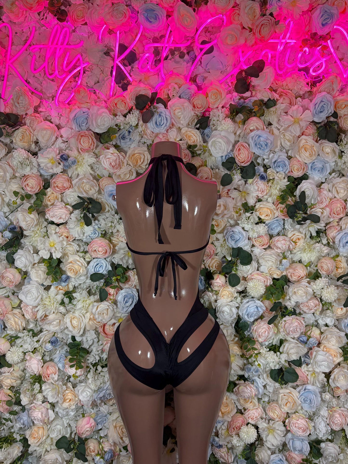 Bartender Bodysuit One Piece Black Chrome Bodysuit  Exotic Dancewear for Performers, Raves, or Night Out | Sexy and Flattering Style