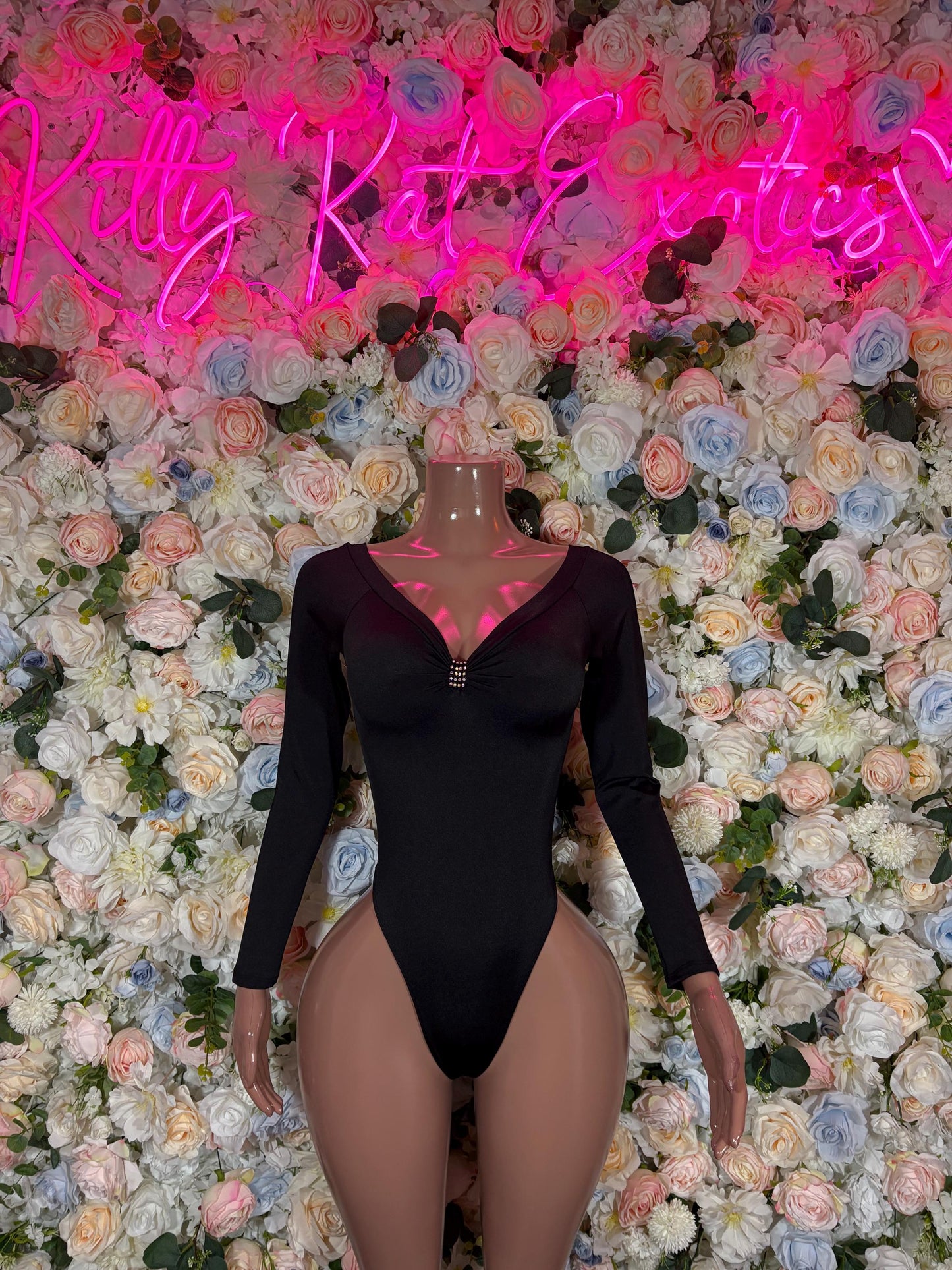 Bartender Bodysuit One Piece Black Bodysuit  Exotic Dancewear for Performers, Raves, or Night Out | Sexy and Flattering Style