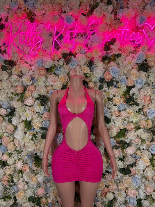 Dancewear Pink Dress Bodysuit  Sexy Exotic , Clubwear, Evening Party Dress, Date Night Outfit, Performer Costume