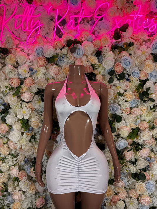 Dancewear White Dress Bodysuit  Sexy Exotic , Clubwear, Evening Party Dress, Date Night Outfit, Performer Costume