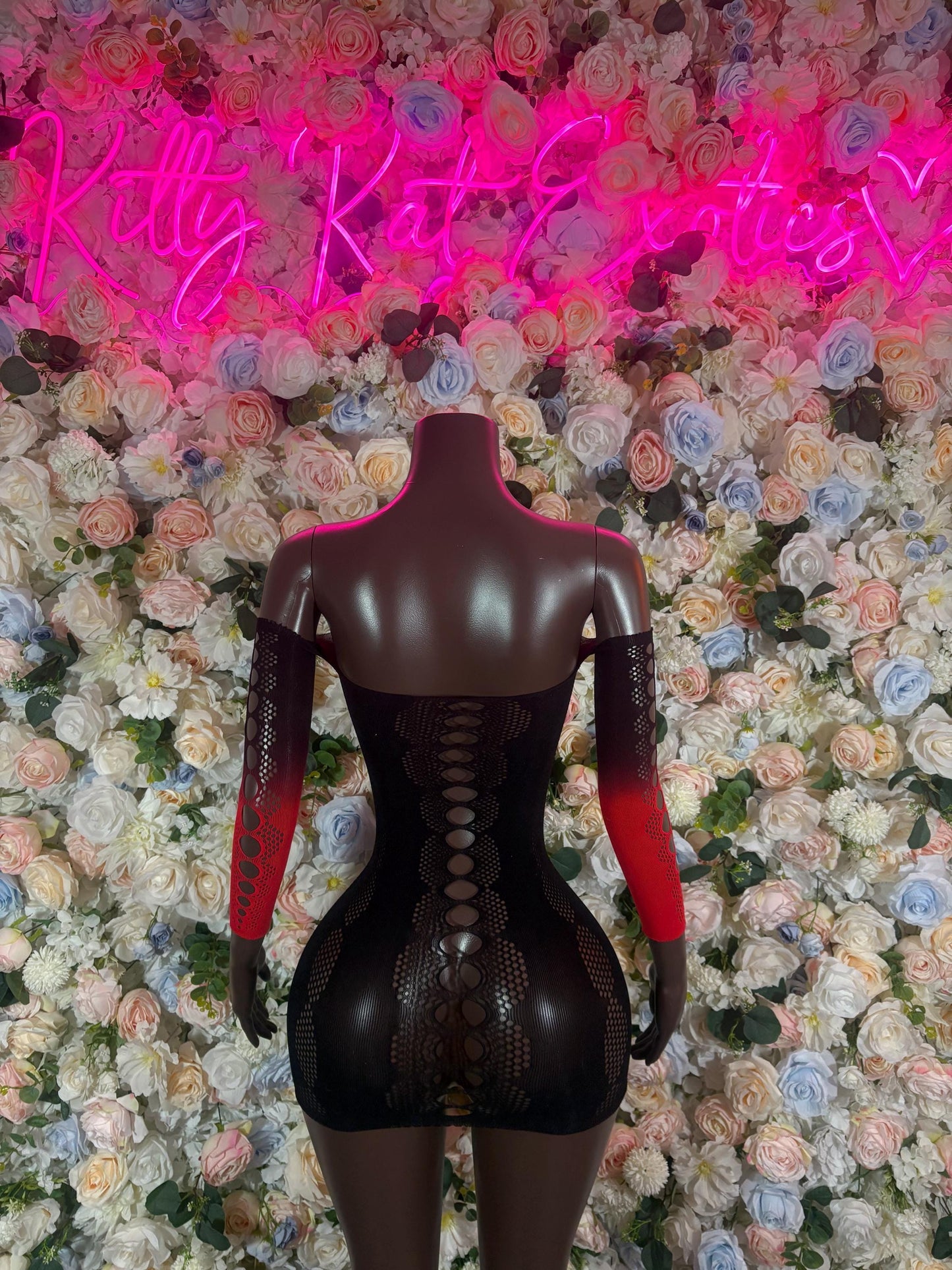 Black Fishnet Rave Bodysuit: Custom Festival Outfit