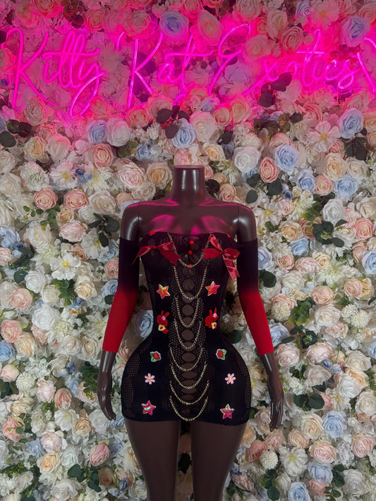Black Fishnet Rave Bodysuit: Custom Festival Outfit