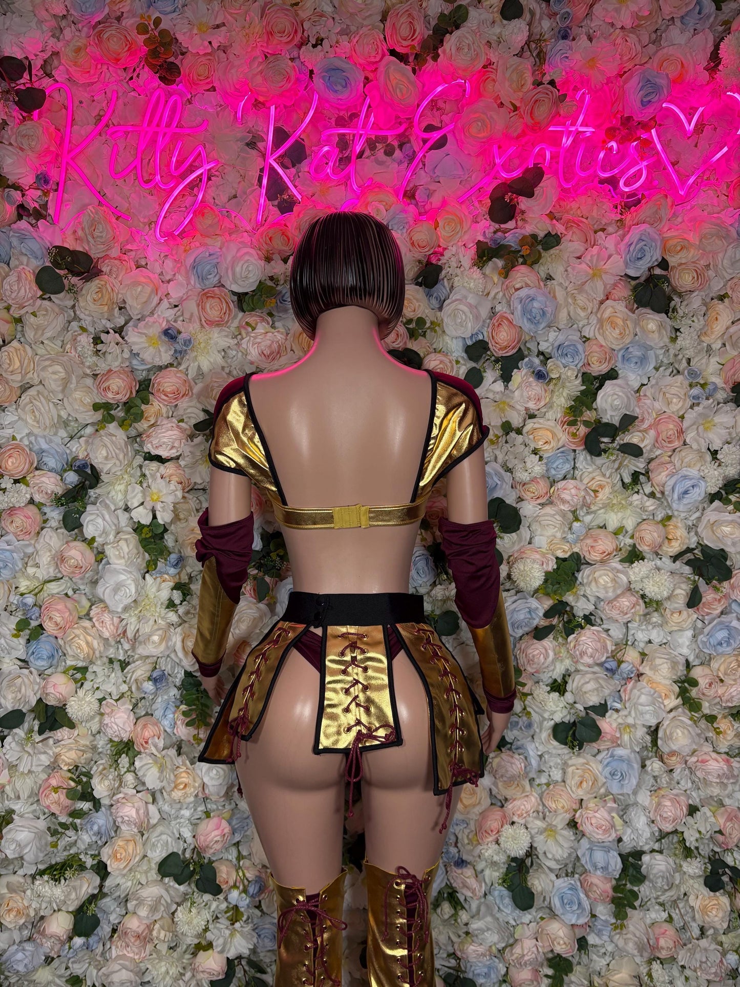 Gladiator Halloween Costumes Adult Costume, Bottlegirl Bartender Outfit, Cosplay Costume (All Accessories in Photo Included)