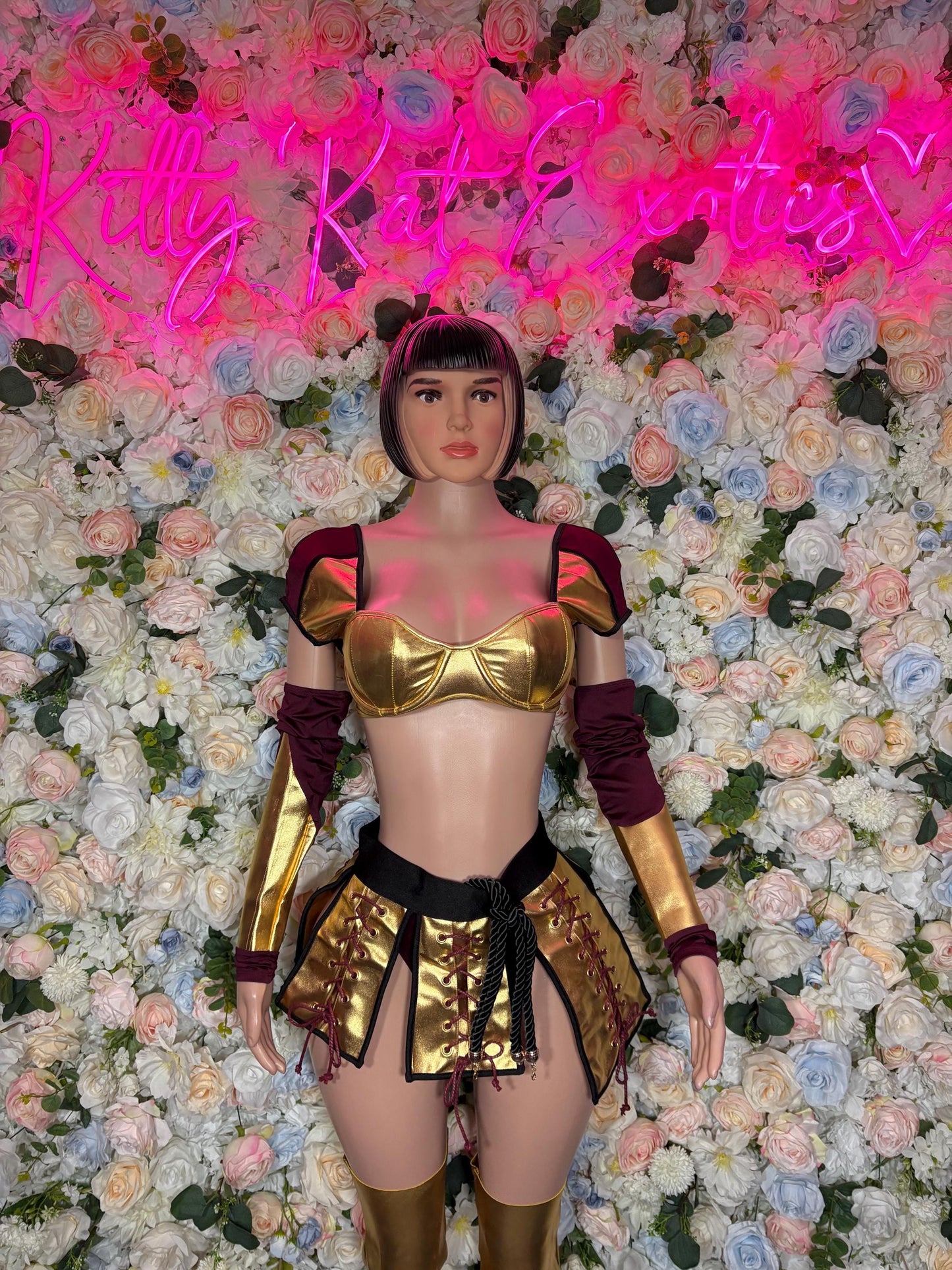 Gladiator Halloween Costumes Adult Costume, Bottlegirl Bartender Outfit, Cosplay Costume (All Accessories in Photo Included)