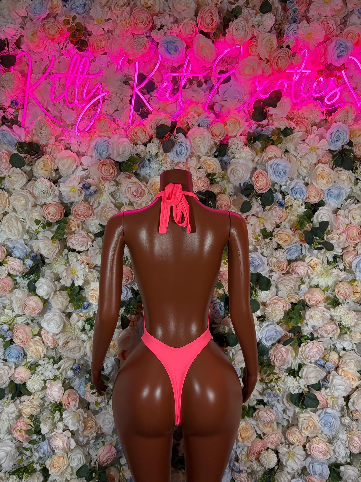 Festival Clothing One-Piece Coral Bodysuit  Bartender  | Exotic Dancewear Festival wear Rave Outfit