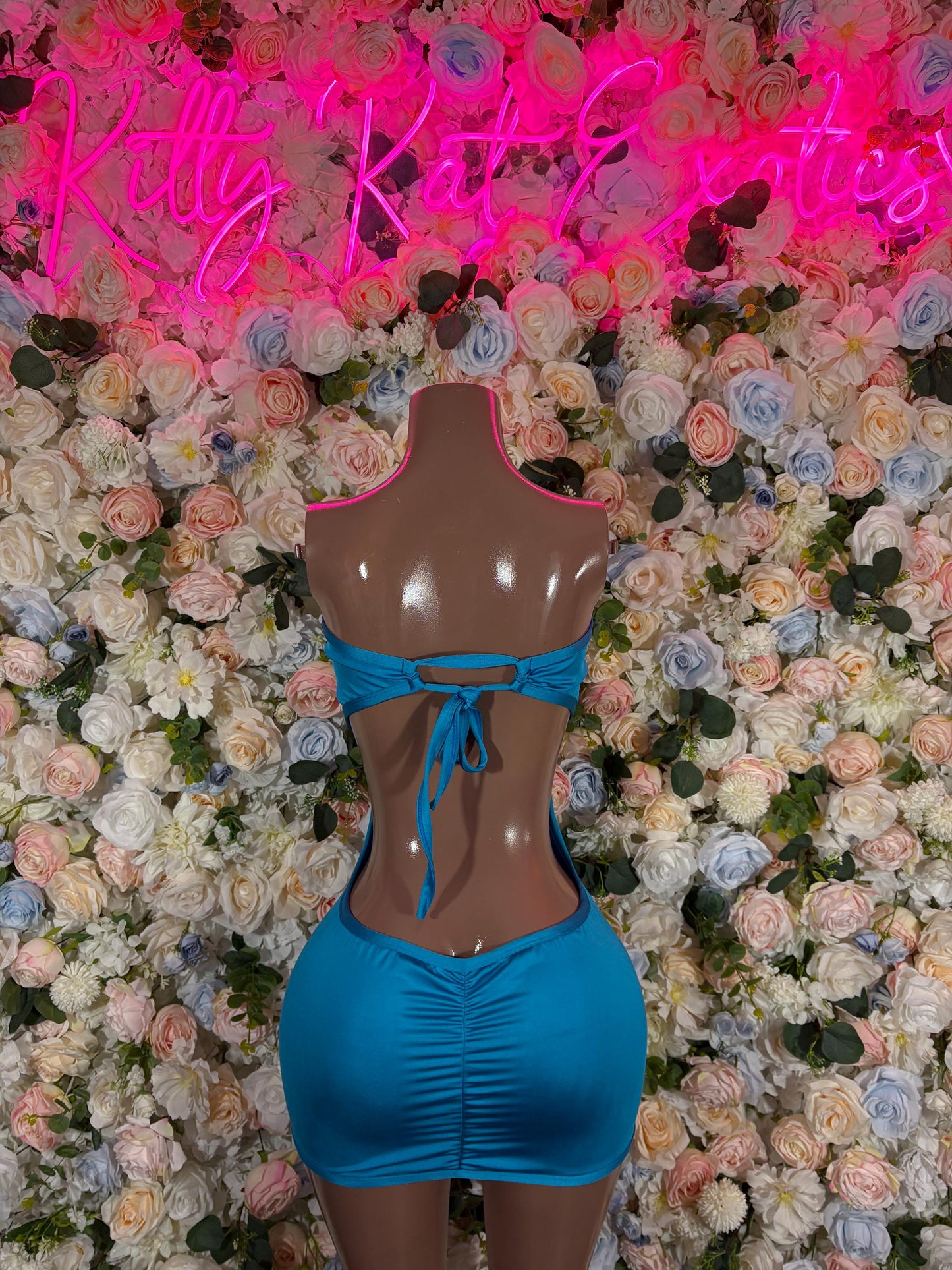 Turquoise Dress Exotic Dancewear   Elegant and Sexy Evening Dress for Performers, Events, or Special Occasions