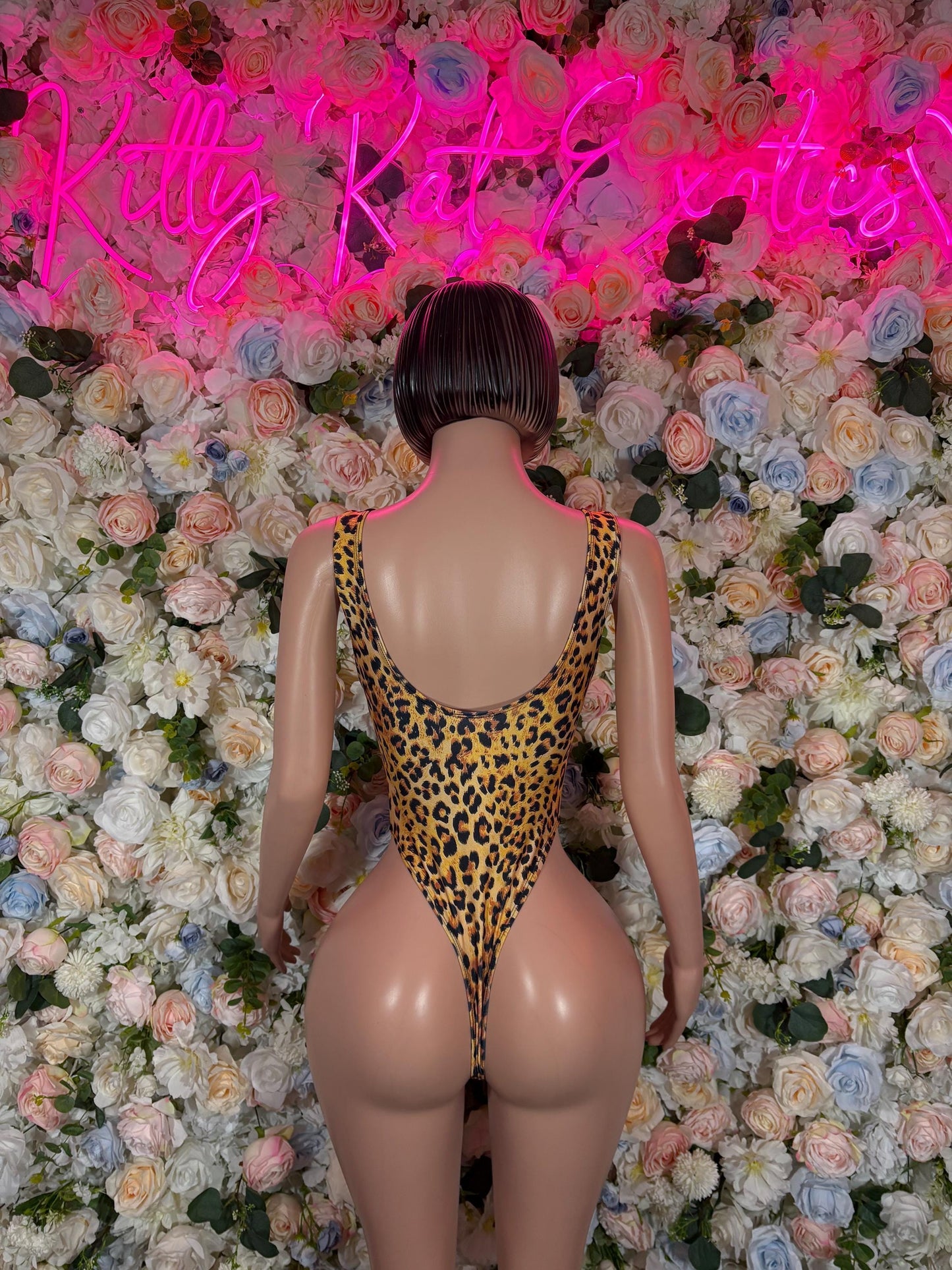 Festival Clothing One Piece Leopard Bodysuit  Sexy Rave Outfit for Parties Animal Print Clubwear Exotic Dancewear