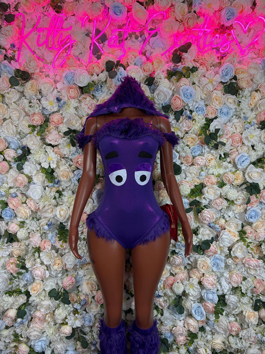 Cookie Monster Halloween Costume Adult Costume, Bottlegirl Bartender Outfit, Cosplay Costume ( small/med)