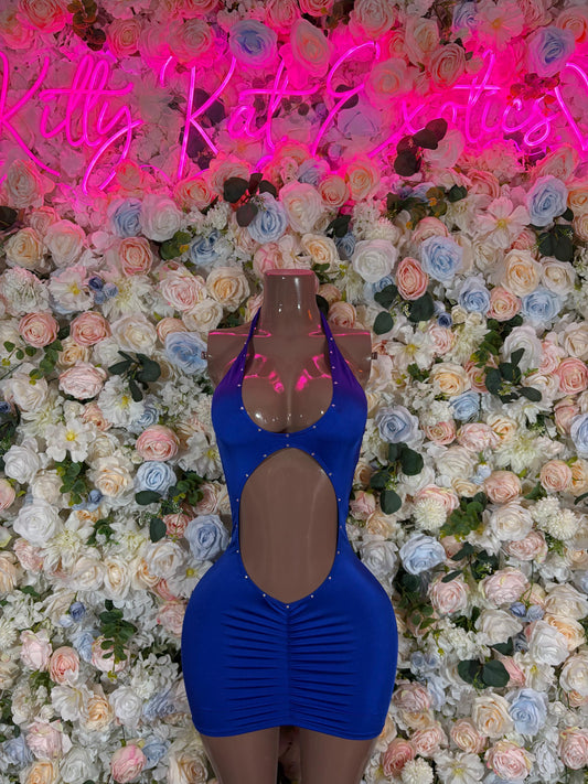 Dancewear Blue Dress Bodysuit  Sexy Exotic , Clubwear, Evening Party Dress, Date Night Outfit, Performer Costume