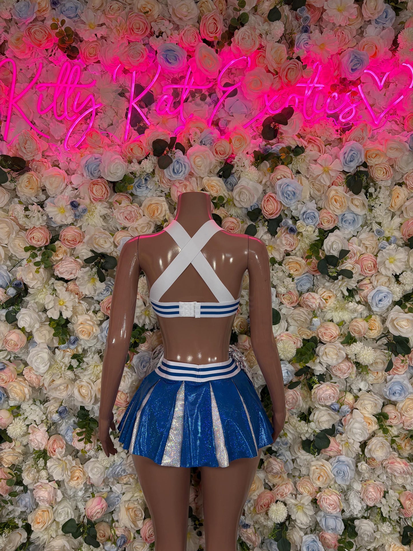 Halloween Costumes Cheerleader Womens Cosplay Costume Bottlegirl Bartender Costume - (All Accessories Show In Photo Included)