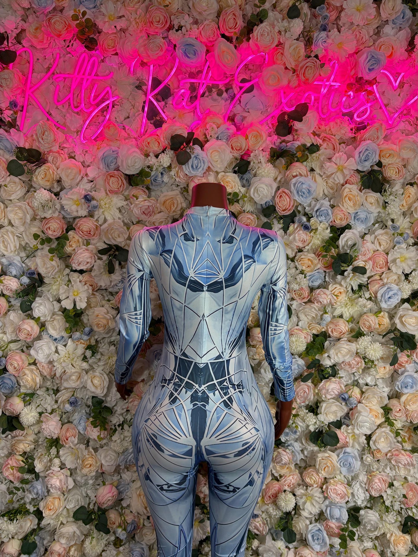 Halloween Costume Shattered Glass Catsuit, Festival Outfit , Sheer Catsuit, Tribal Rave Clothing, Psychedelic Mesh Costume, Rave Outfit