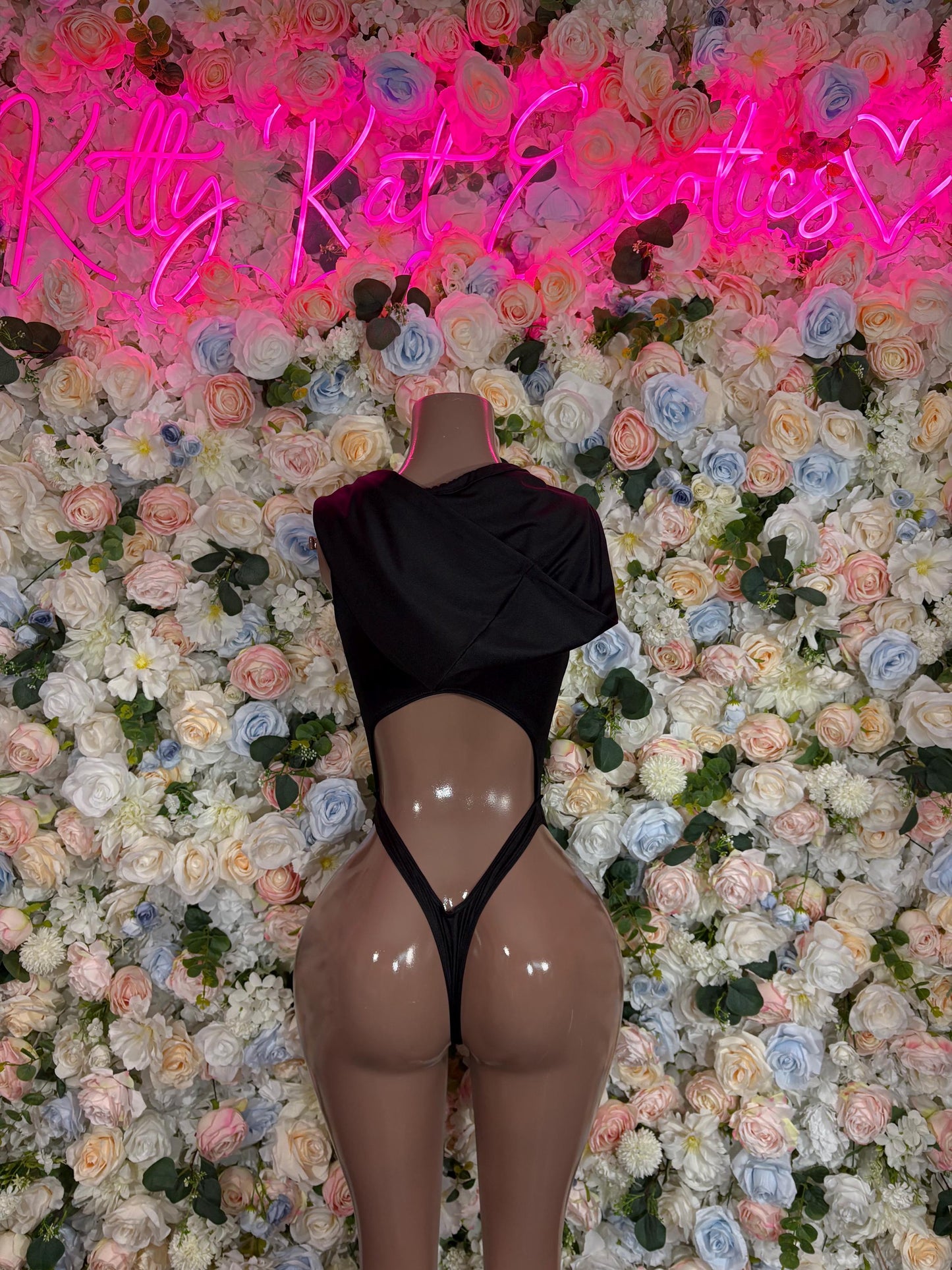 Halloween Costume, Womens Sexy Game Show Roleplay Outfit, Black Mask Cosplay, Mysterious Leader Uniform