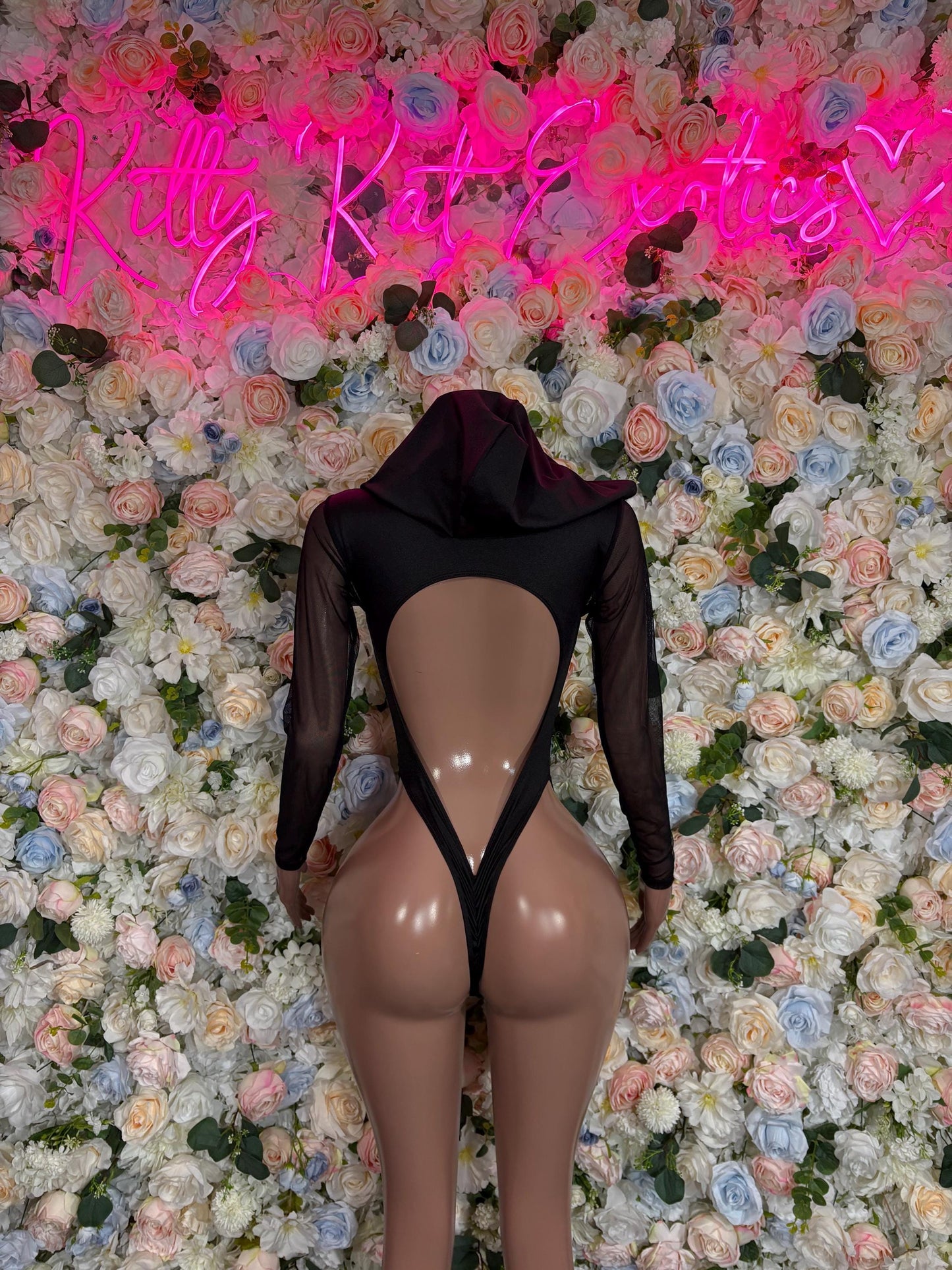 Halloween Costume, Womens Sexy Game Show Roleplay Outfit, Black Mask Cosplay, Mysterious Leader Uniform