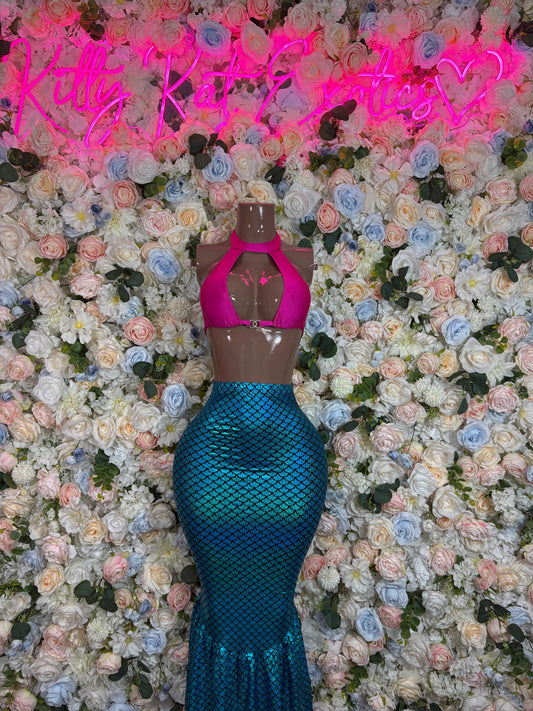 Mermaid Halloween Costume  Adult Costume, Bottlegirl Bartender Outfit, Cosplay Costume ( small/med)