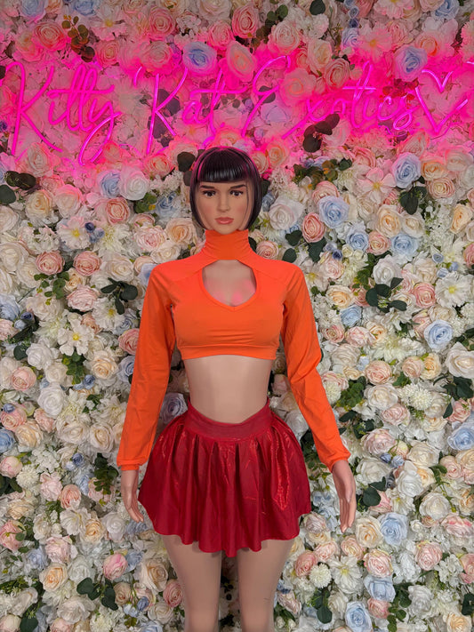 Velma Halloween Costumes Roleplay Outfit, Womens Cosplay Costume Bottlegirl Bartender Costume