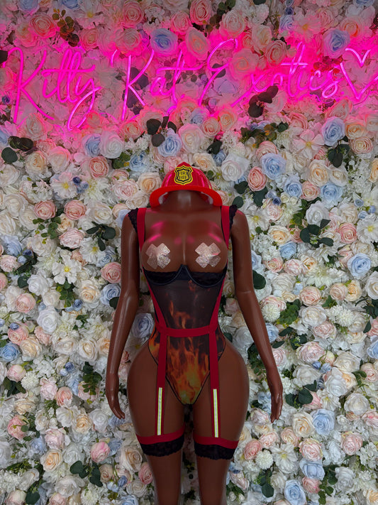 Fire Fighter Halloween Costumes Roleplay Outfit, Womens Cosplay Costume Bottlegirl Bartender Costume