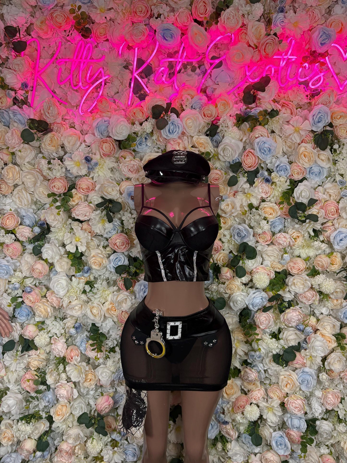 Police Officer Halloween Costumes Womens Cosplay Costume Bottlegirl Bartender Costume - (All Accessories Show In Photo Included)