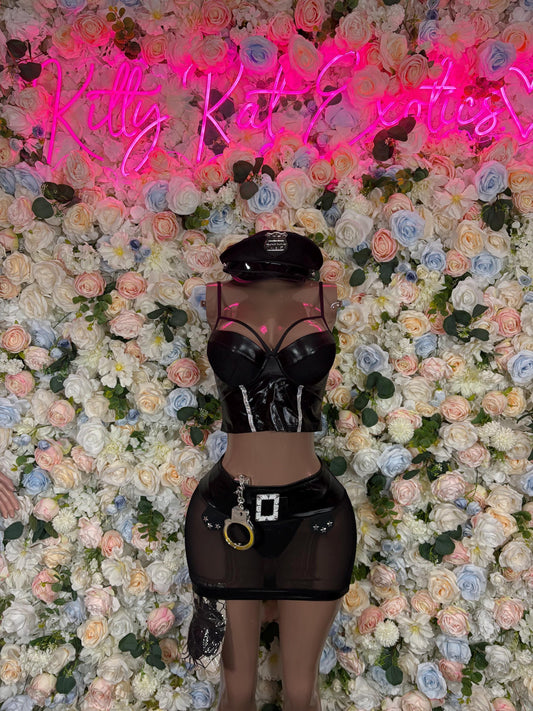 Police Officer Halloween Costumes Womens Cosplay Costume Bottlegirl Bartender Costume - (All Accessories Show In Photo Included)