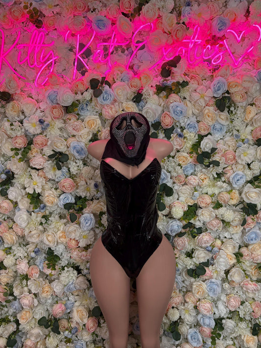 Scream Mask Halloween Costumes Womens Cosplay Costume Bottlegirl Bartender Costume - (All Accessories Show In Photo Included)