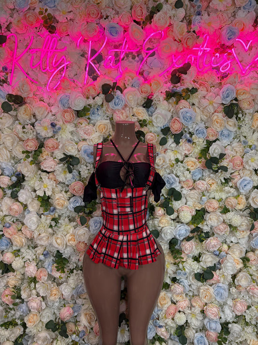 Schoolgirl Halloween Costumes Womens Cosplay Costume Bottlegirl Bartender Costume - (All Accessories Show In Photo Included)