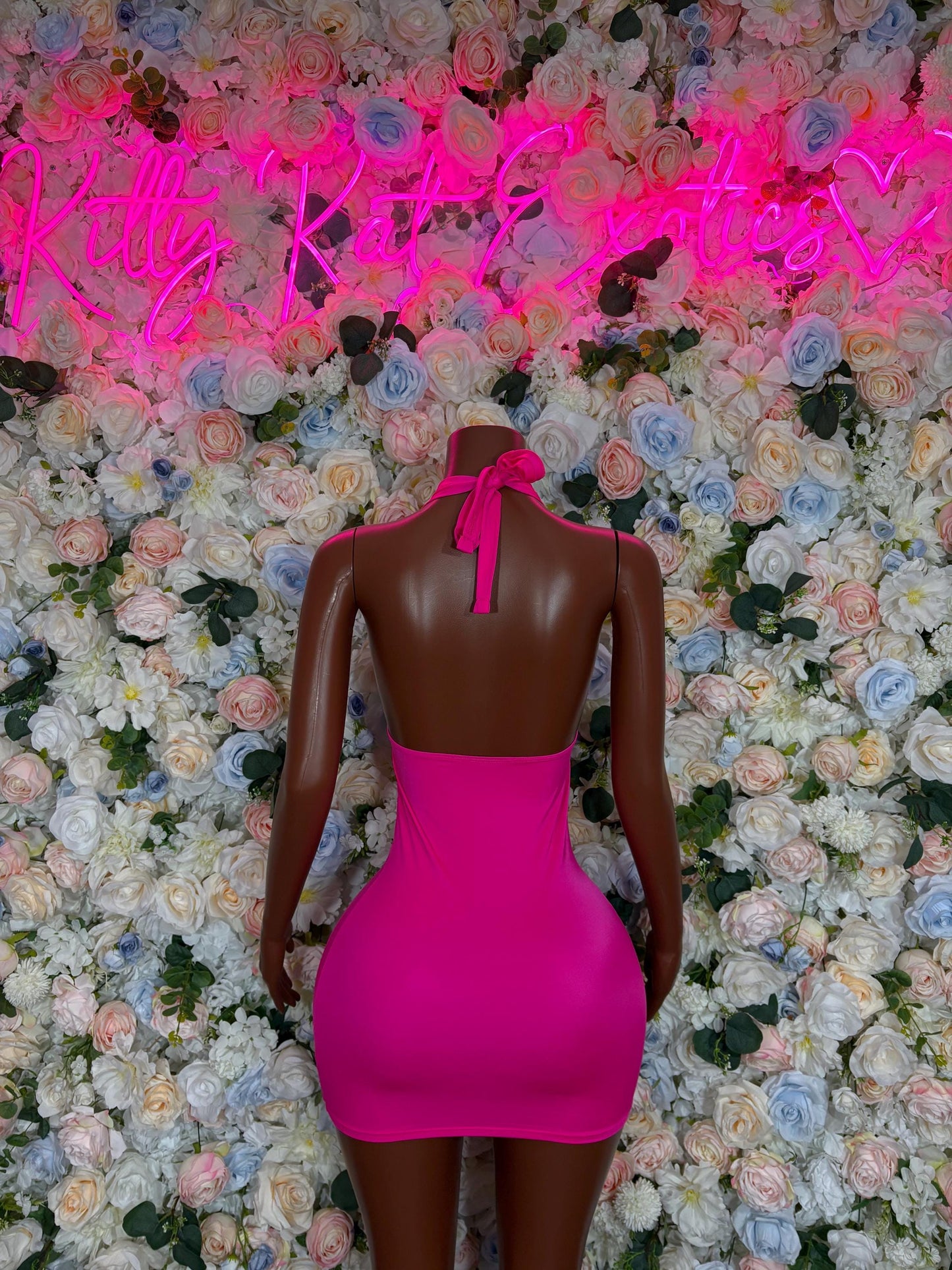 Pink Mini Dress: Dance Bottlegirl Dress