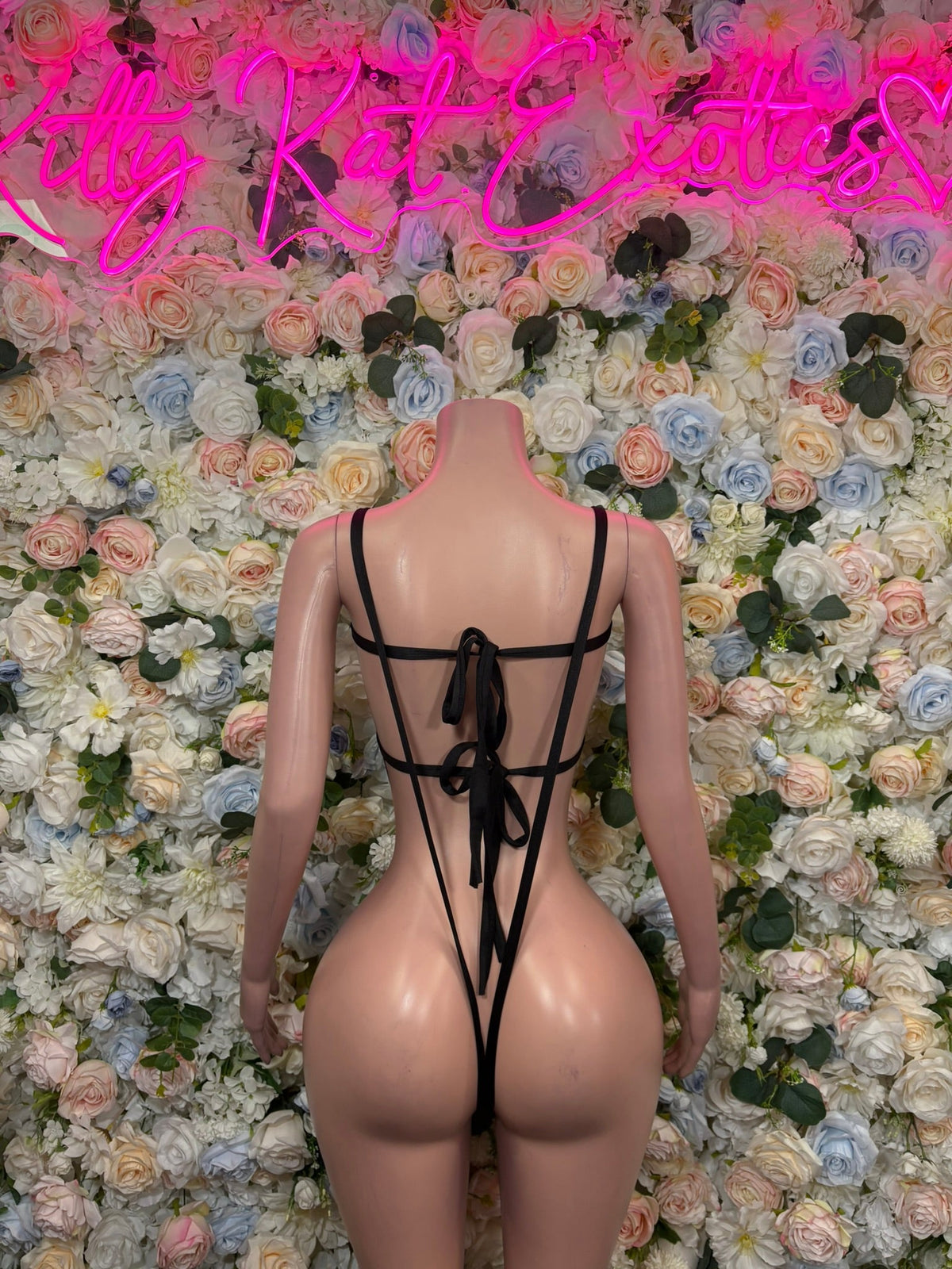 Teal Iridescent Cutout Rave Bodysuit back view